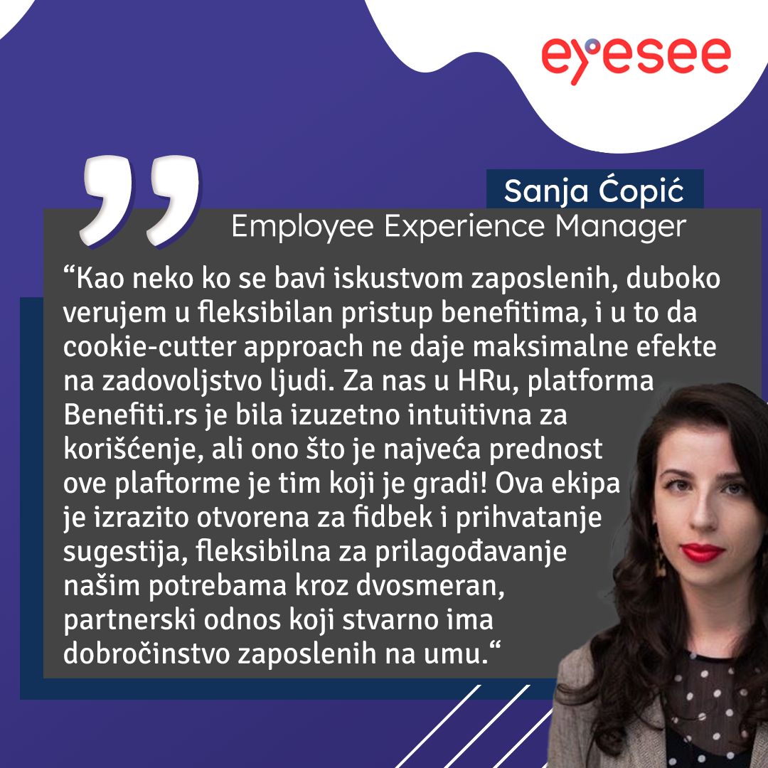 Sanja EyeSee Research o Benefitima